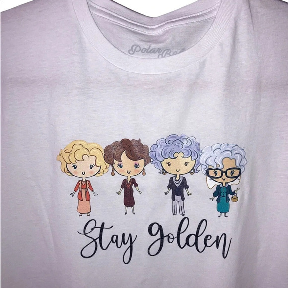White Medium Short Sleeves “Golden Girls Tshirt” BNWOT - Picture 3 of 5